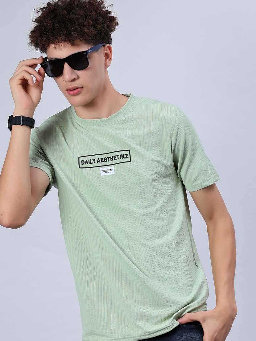 men chest print short sleeve regular fit t-shirt