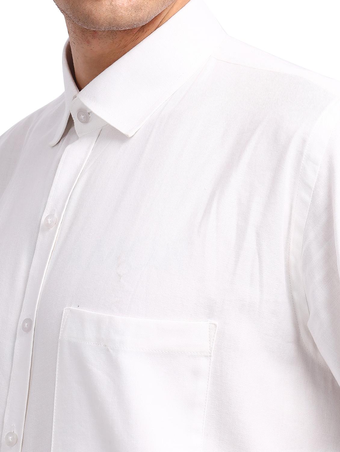 men white solid collared long sleeve shirt - 21962004 - Standard Image - 5