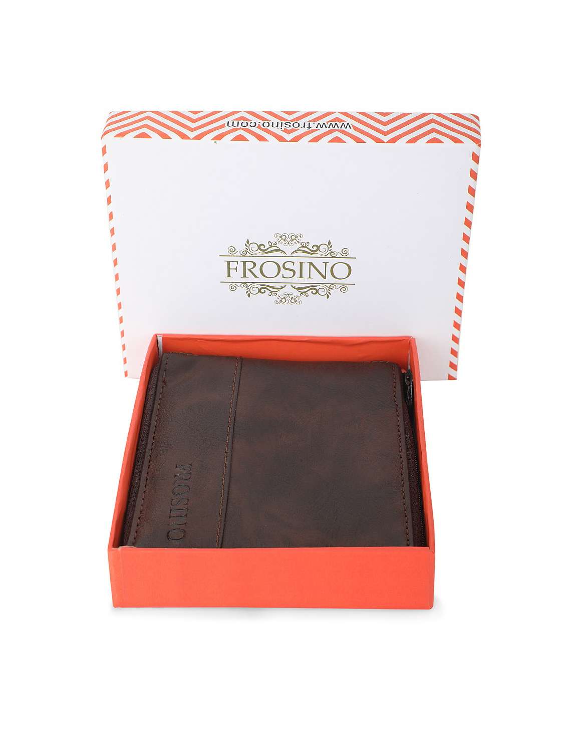 brown solid leatherette wallet