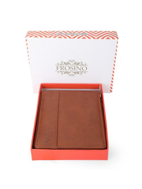 tan solid leatherette wallet - 21962008 - Standard Image - 0