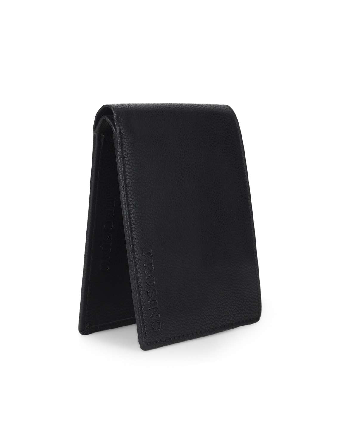 men black solid leatherette wallet - 21962009 - Standard Image - 3