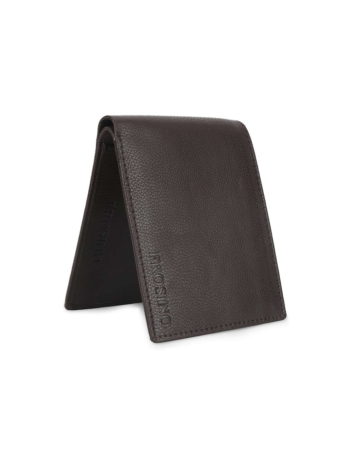 men brown solid leatherette wallet - 21962010 -  Standard Image - 3