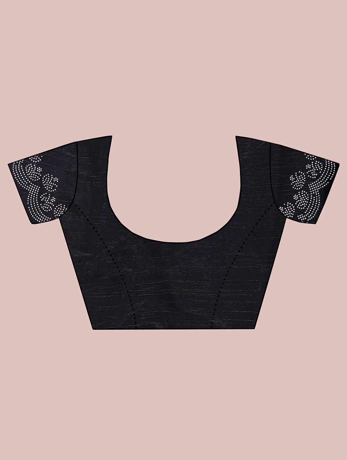 women solid with work embellished saree with blouse - 21962022 - Standard Image - 5