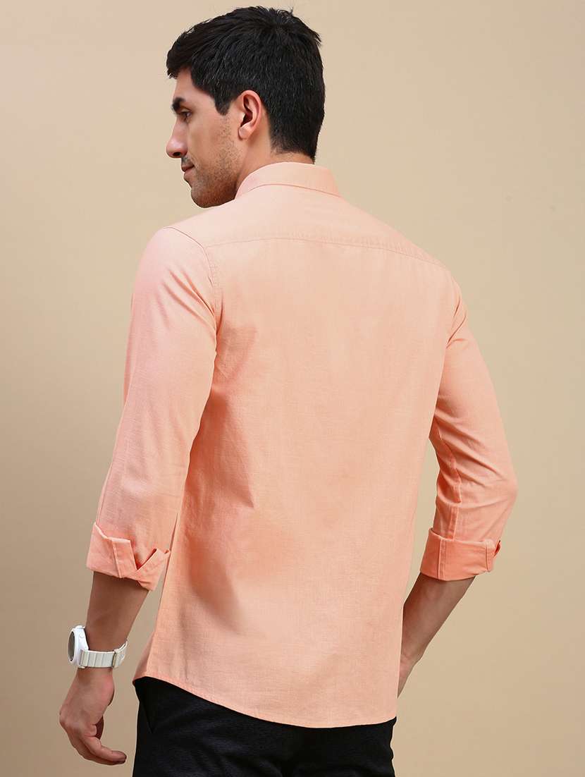 men solid long sleeve regular fit casual shirt - 21962107 -  Standard Image - 3