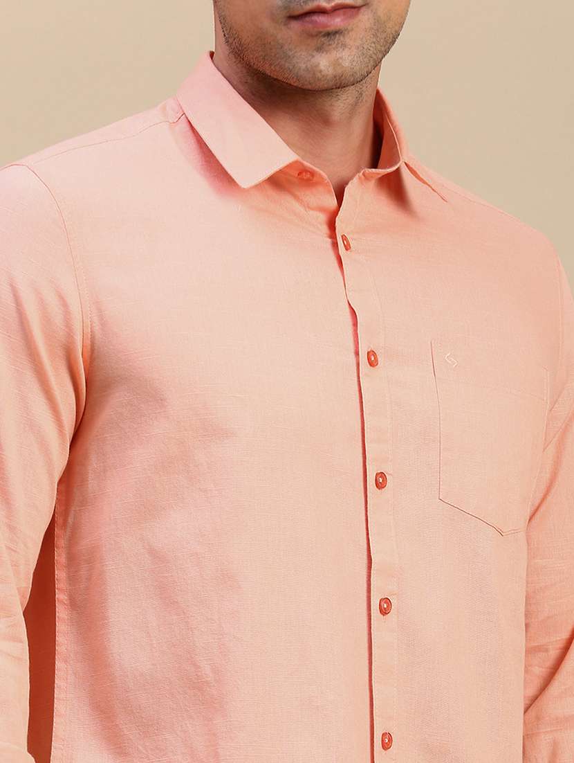 men solid long sleeve regular fit casual shirt - 21962107 -  Standard Image - 5