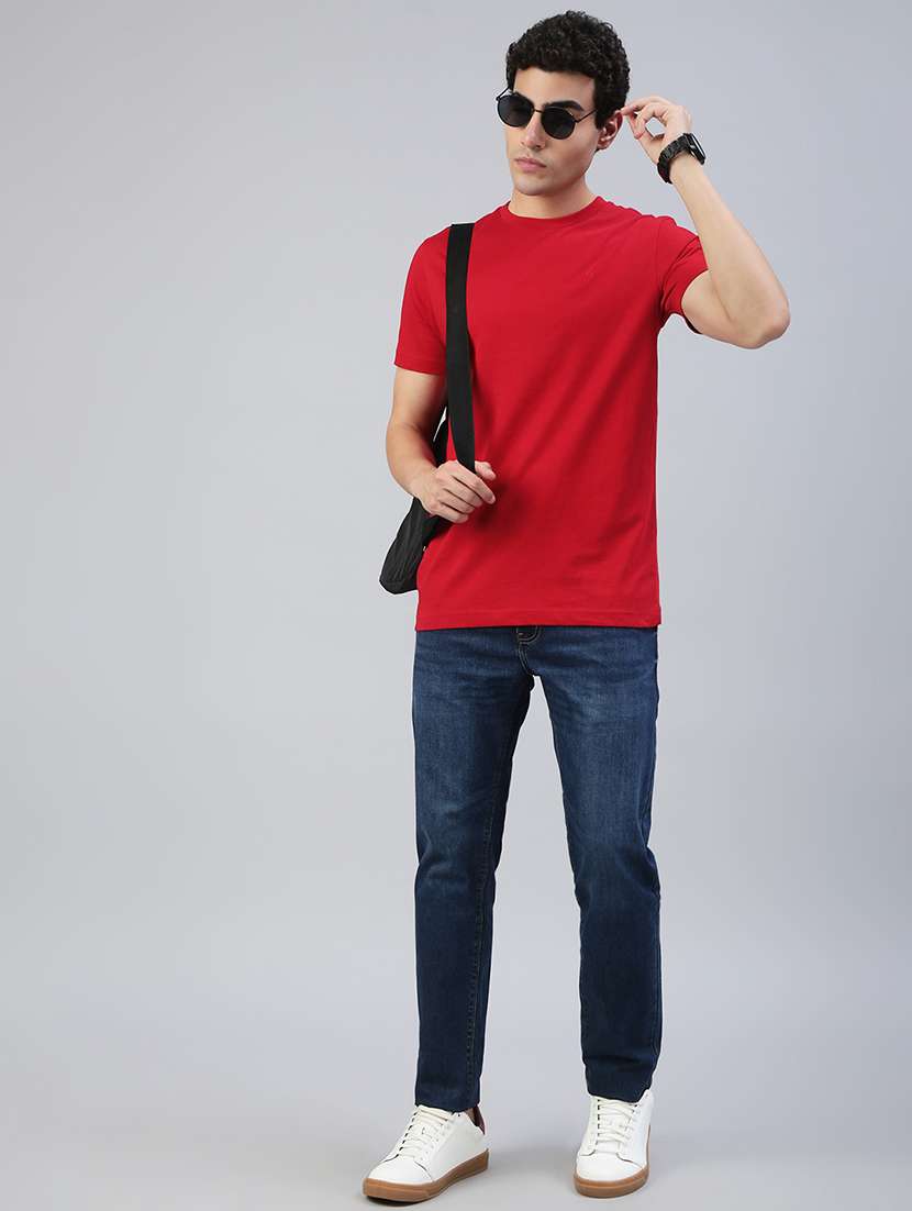 men solid short sleeve regular fit t-shirt - 21962120 -  Standard Image - 3