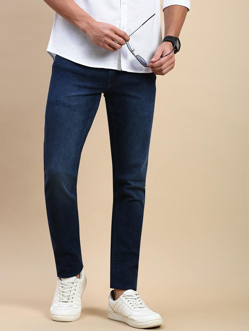 men solid slim fit mid rise jean - 21962128 - Zoom Image - 0