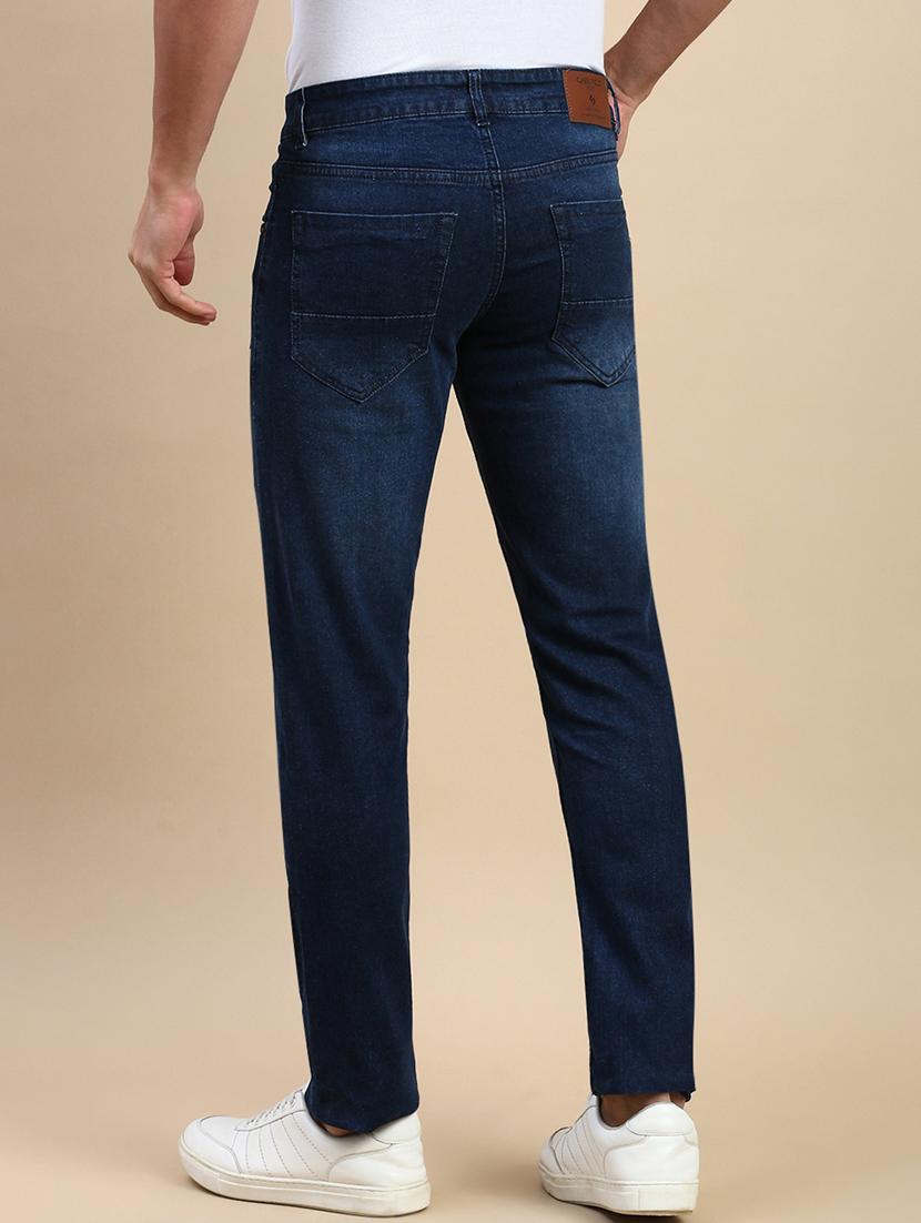 men solid slim fit mid rise jean - 21962128 - Standard Image - 3