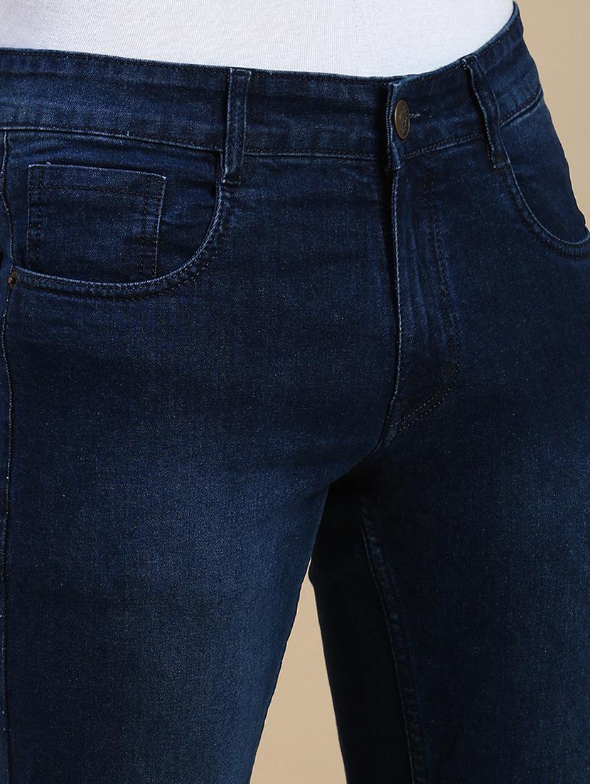 men solid slim fit mid rise jean - 21962128 - Standard Image - 5
