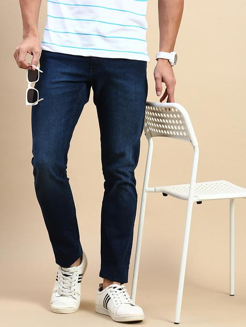 men solid mid rise slim fit jean - 21962129 - Standard Image - 0