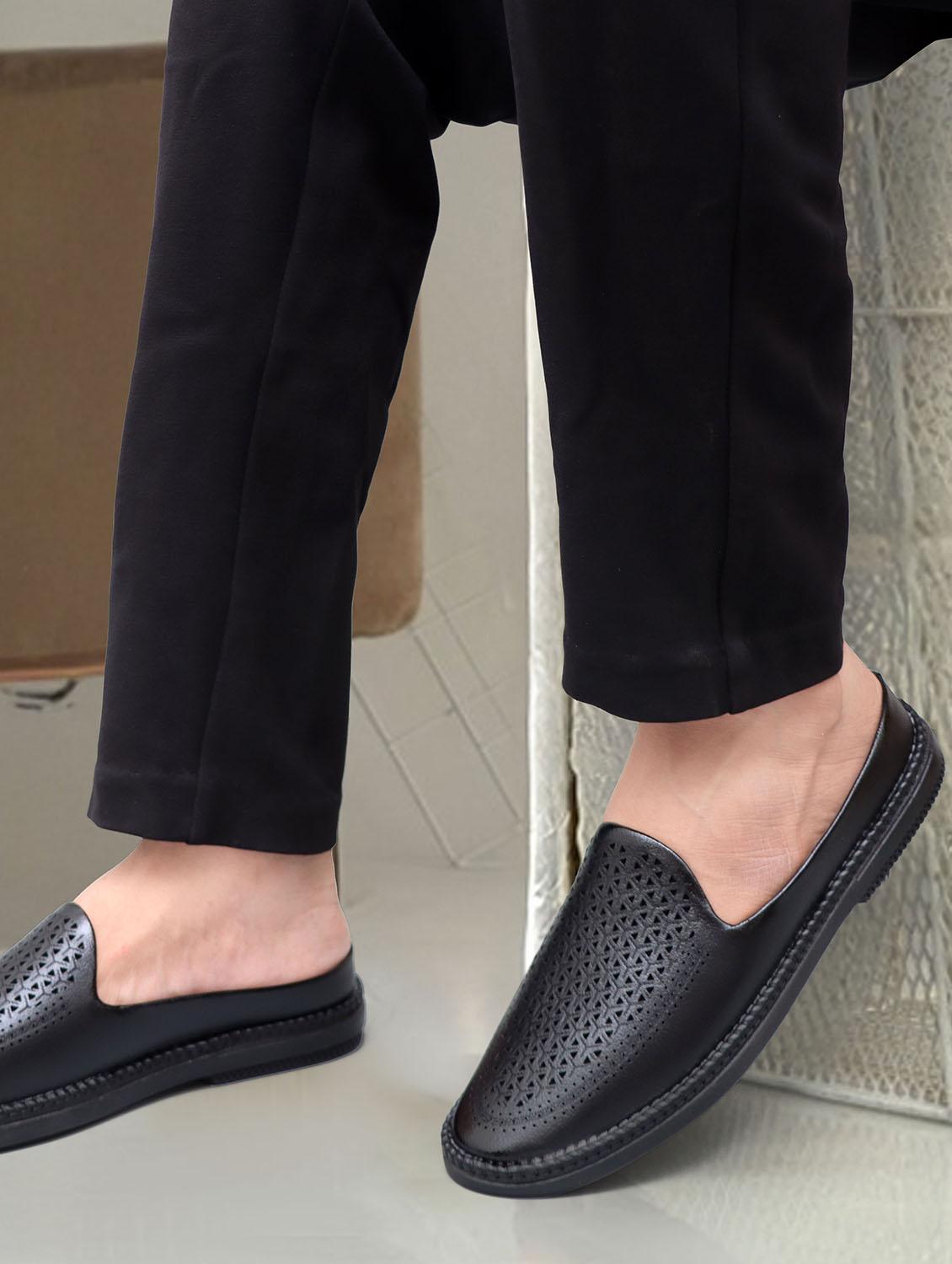 men black textured slip on mule - 21962130 - Standard Image - 3