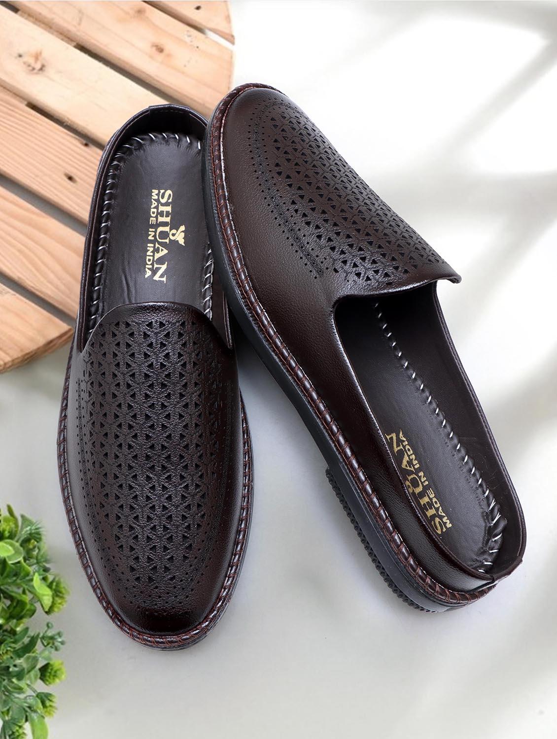 men brown cut work slip on mule - 21962131 -  Zoom Image - 0
