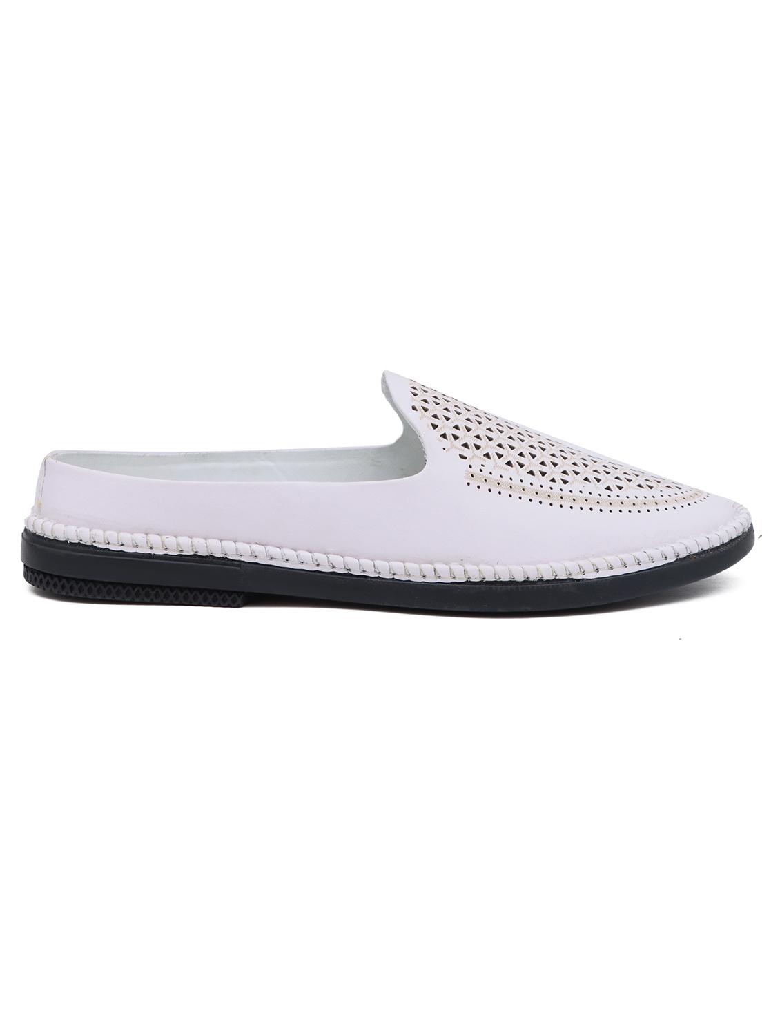 men white cut work slip on mule - 21962132 - Standard Image - 3