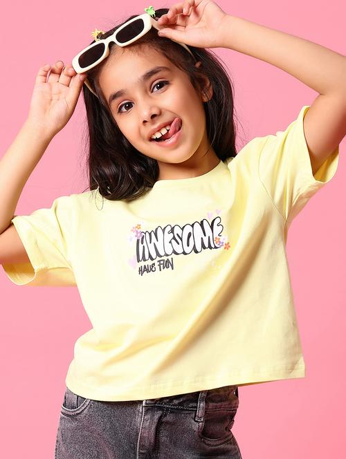girls printed short sleeves tee - 21962149 -  Standard Image - 0