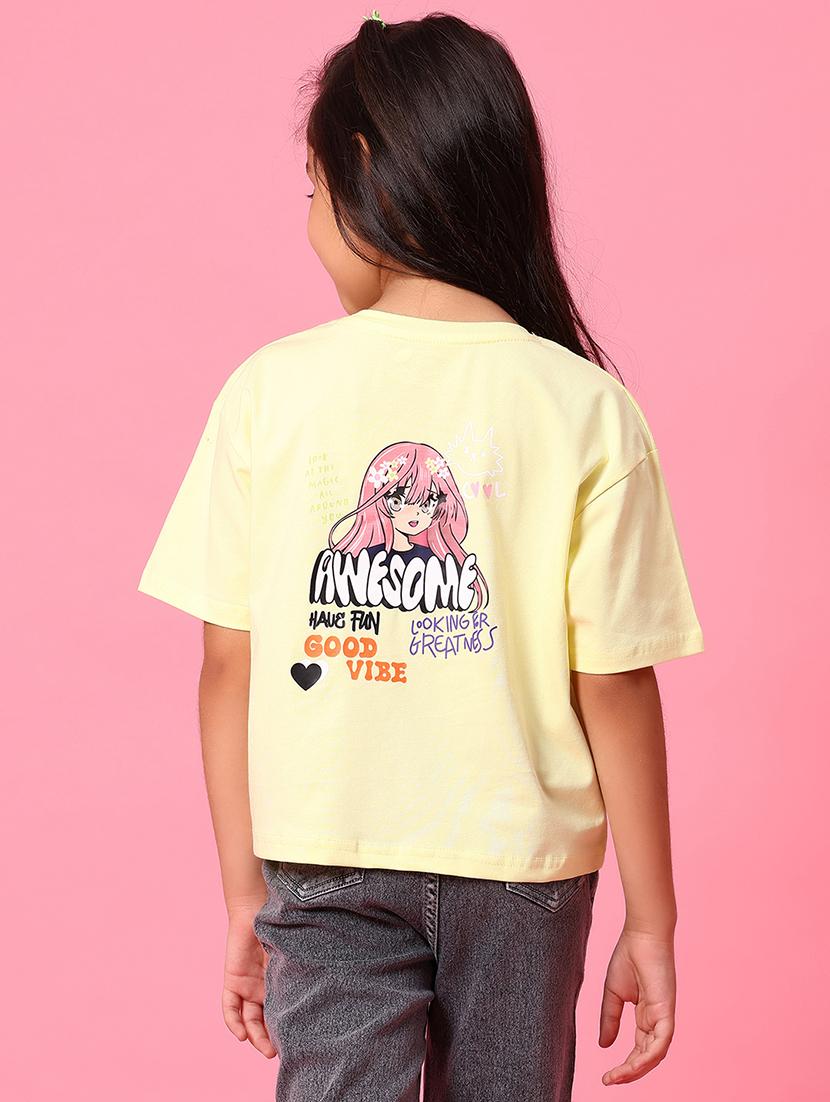 girls printed short sleeves tee - 21962149 - Standard Image - 3