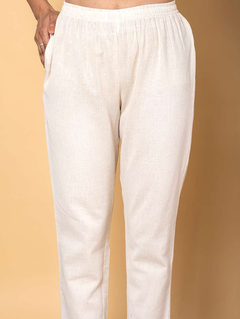 women three quarter sleeve kurta pant set - 21962191 -  Standard Image - 5