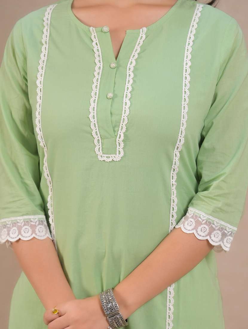 women three quarter sleeve kurta pant with dupatta set - 21962205 -  Standard Image - 5