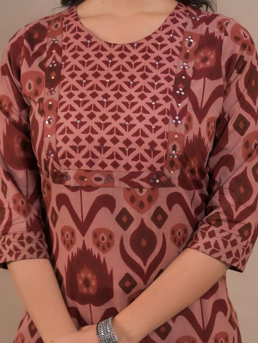 women three quarter sleeve kurta pant with dupatta set - 21962231 -  Standard Image - 5