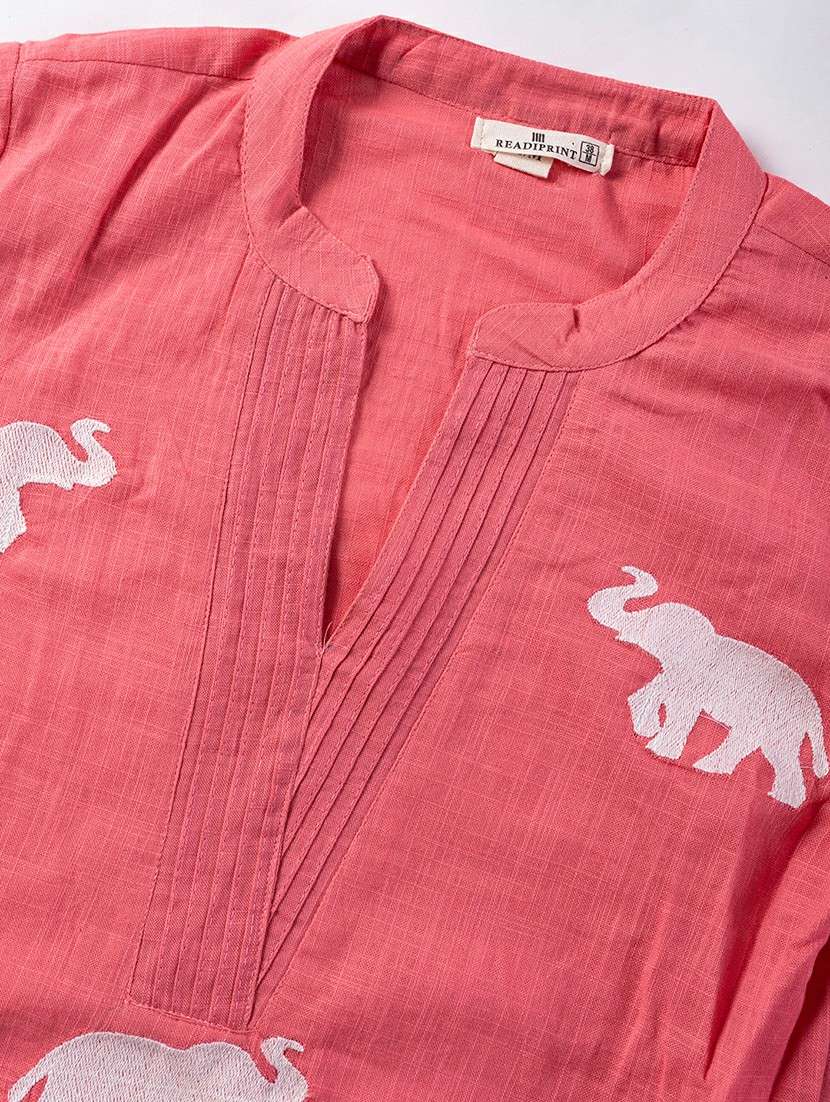 women embroidered three quarter sleeve kurta pant set - 21962265 -  Standard Image - 5