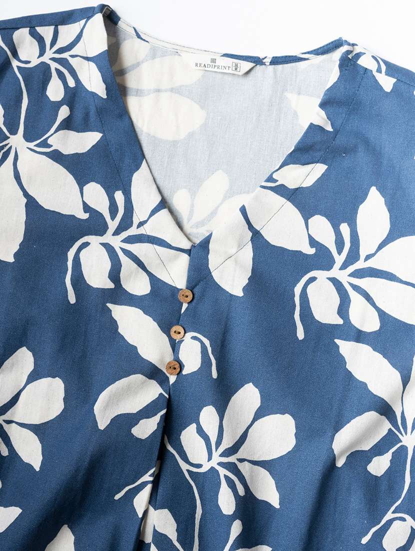 women printed three quarter sleeve kurta pant set - 21962274 -  Standard Image - 5