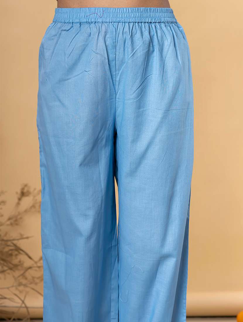 women printed three quarter sleeve kurta pant set - 21962277 -  Standard Image - 5