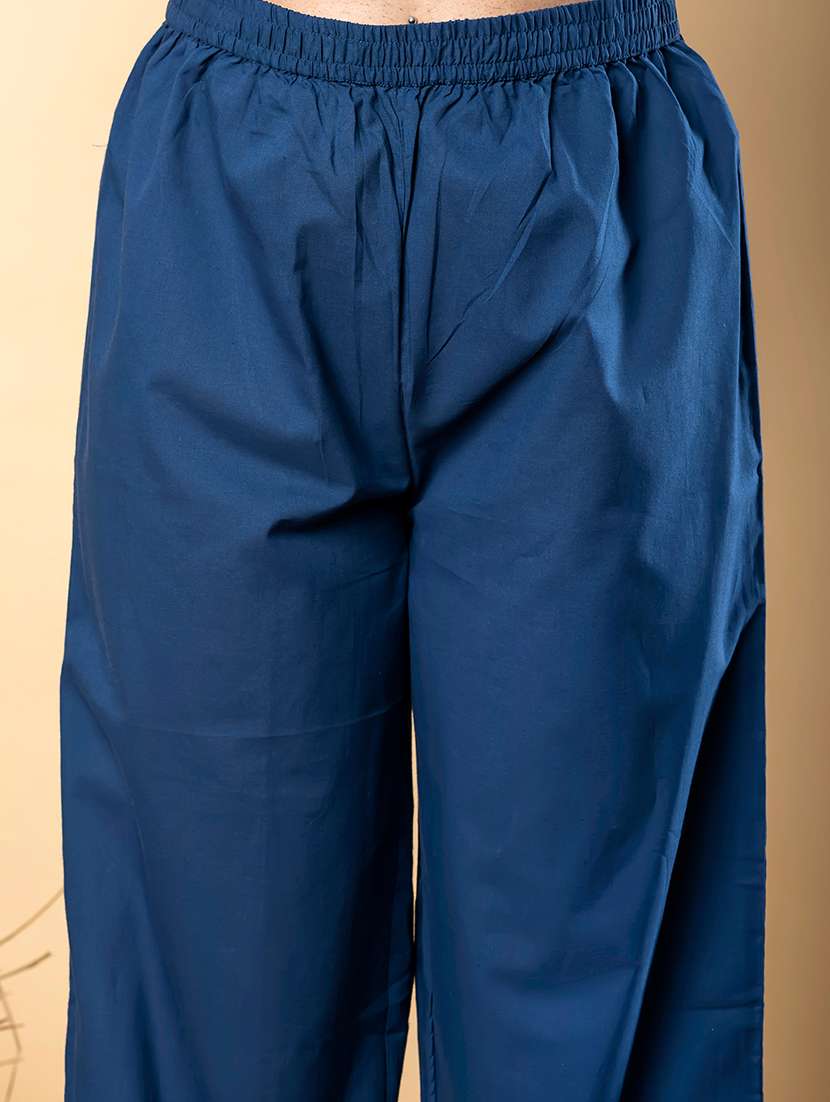 women printed three quarter sleeve kurta pant set - 21962283 -  Standard Image - 5