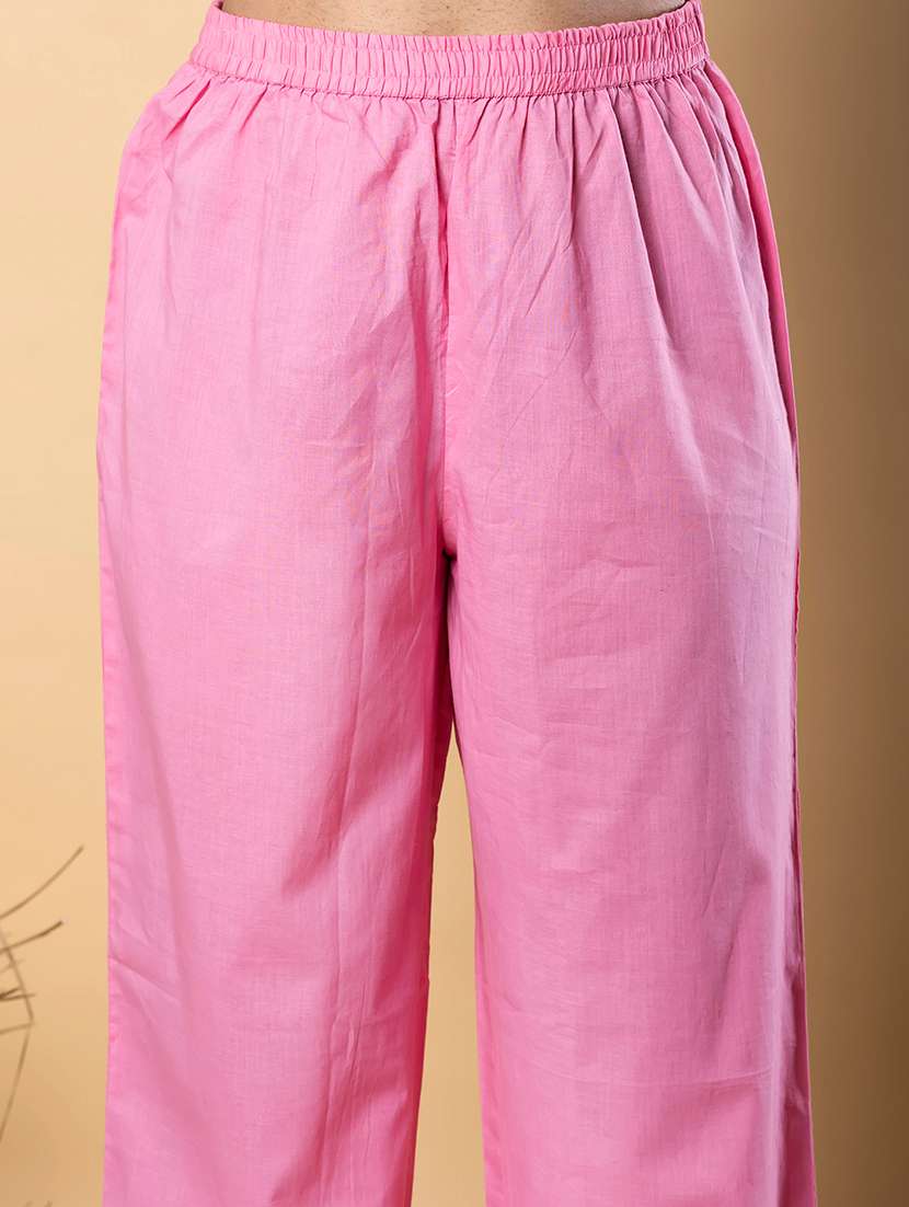 women embroidered three quarter sleeve kurta pant set - 21962289 - Standard Image - 5