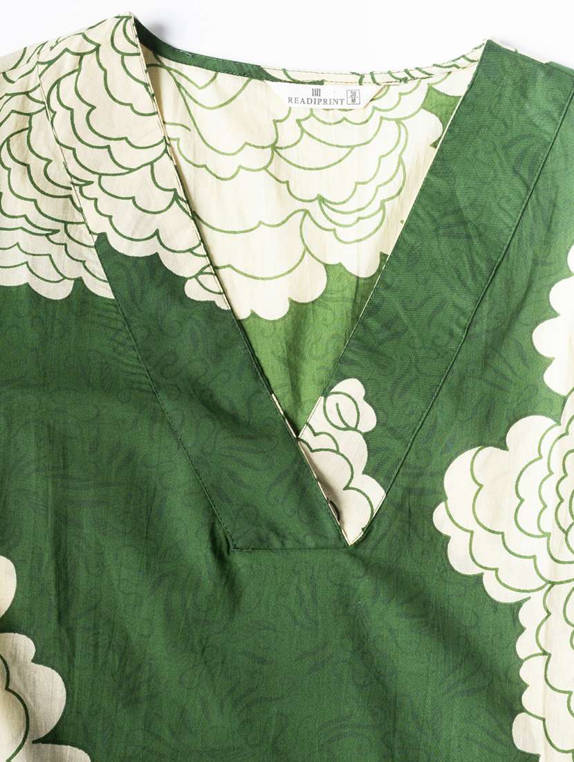 women printed three quarter sleeve kurta pant set - 21962293 -  Standard Image - 5