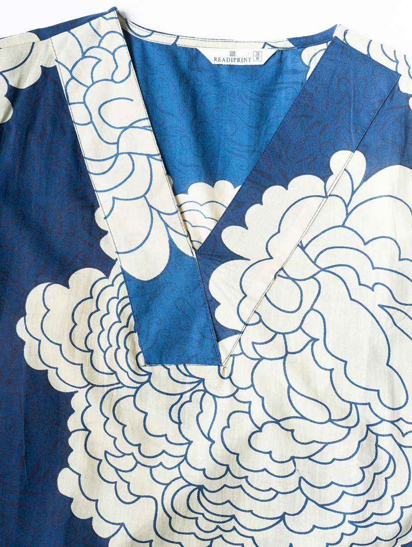 women printed three quarter sleeve kurta pant set - 21962294 -  Standard Image - 5