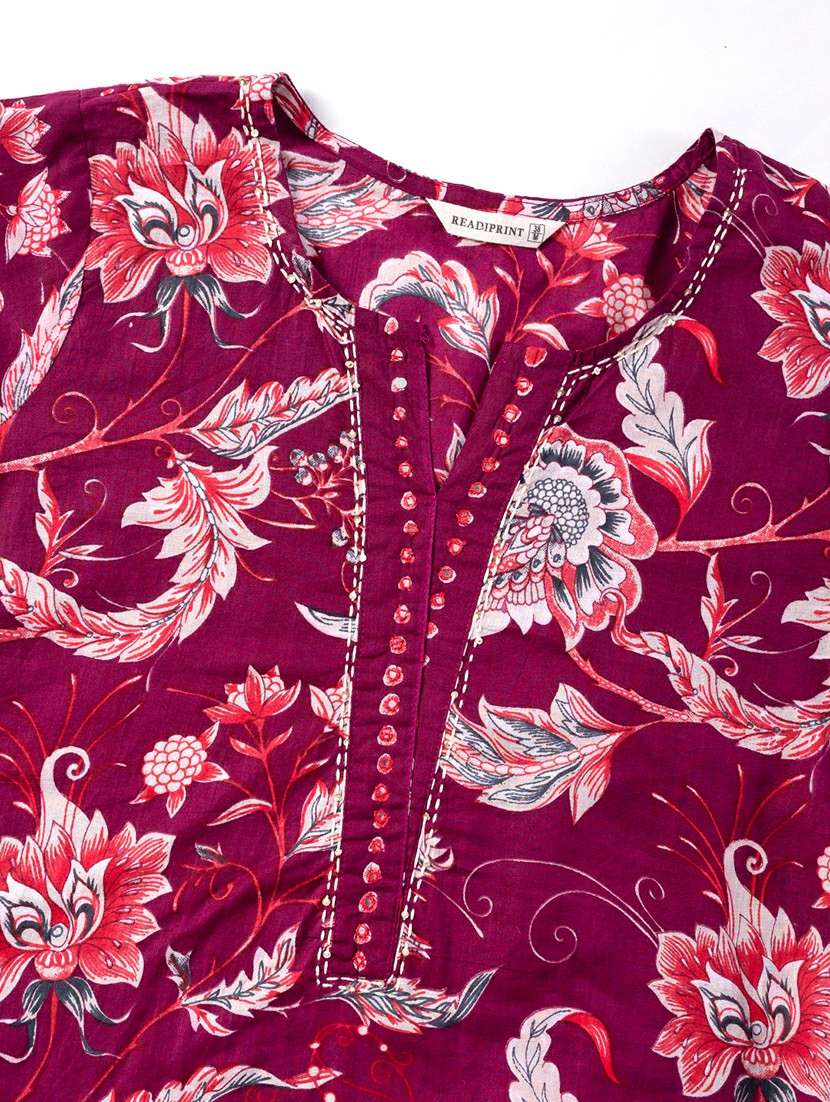 women three quarter sleeve kurta pant with dupatta set - 21962299 -  Standard Image - 5