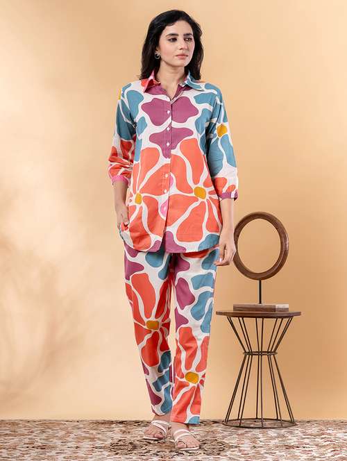 Women Three Quarter Sleeve Ethnic Co Ord Set