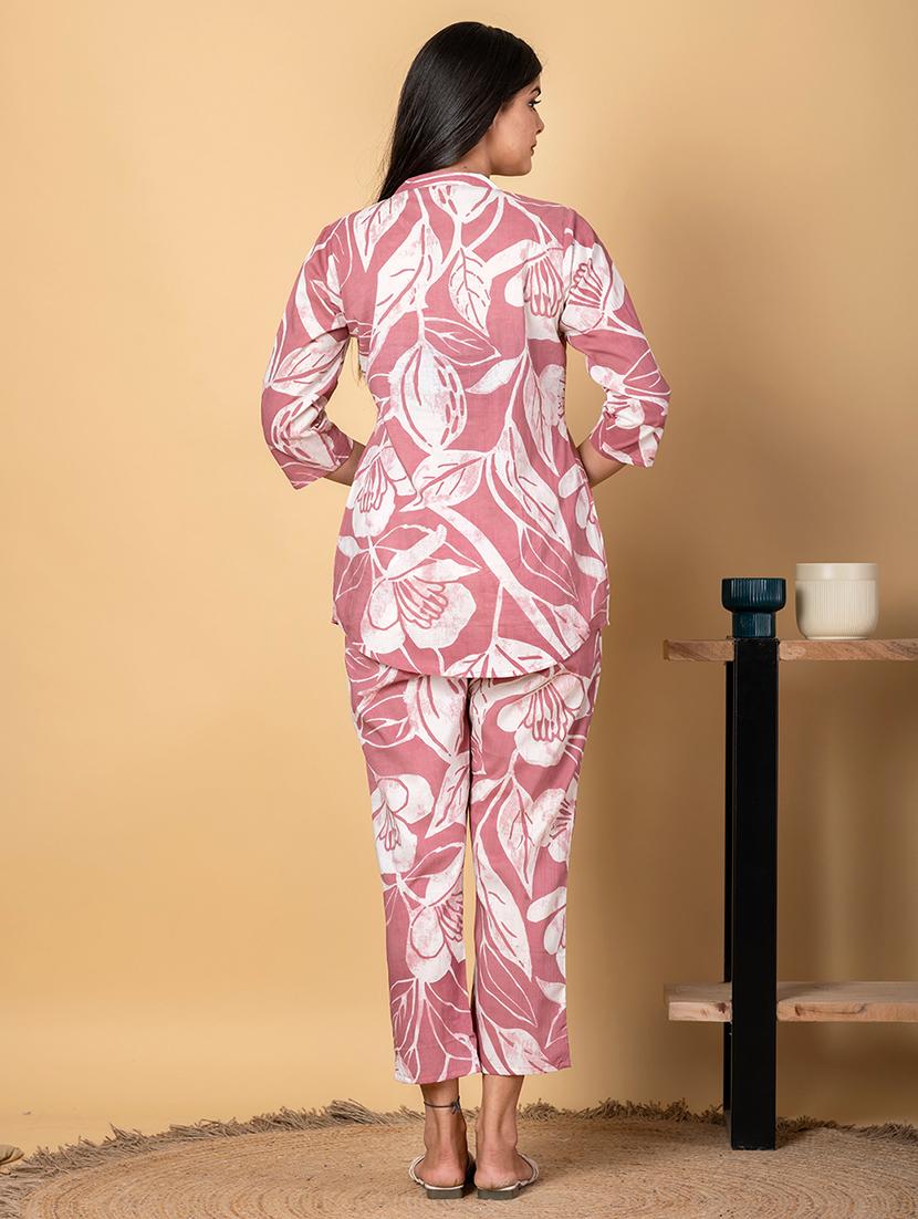 women three quarter sleeve ethnic co-ord set - 21962336 - Standard Image - 3