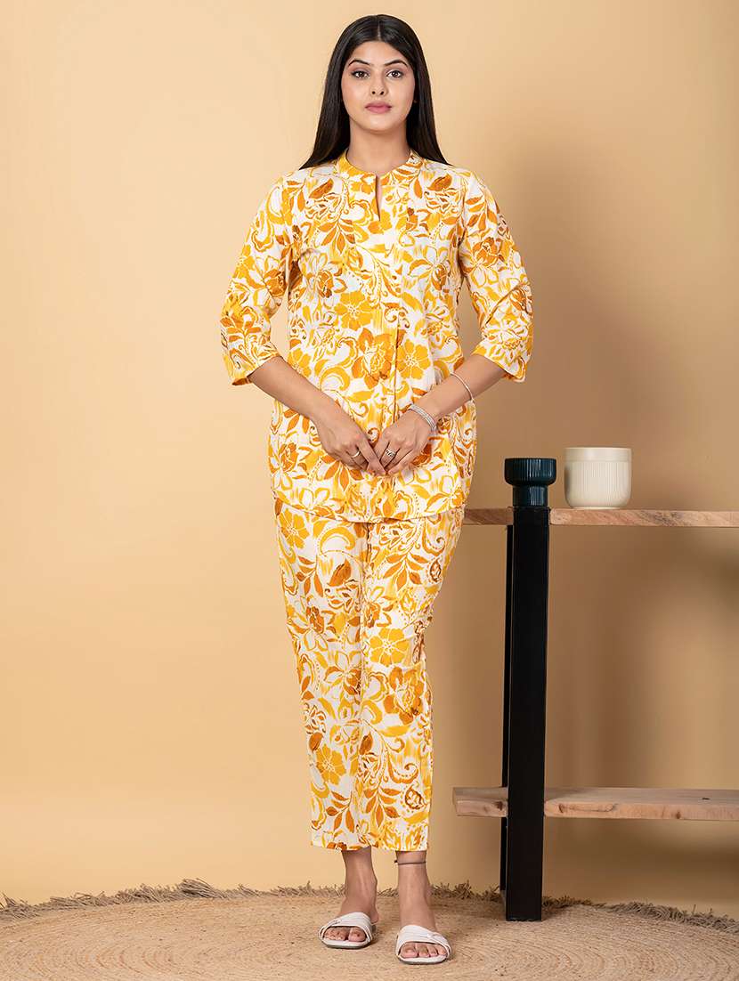 women three quarter sleeve ethnic co-ord set - 21962338 - Standard Image - 3