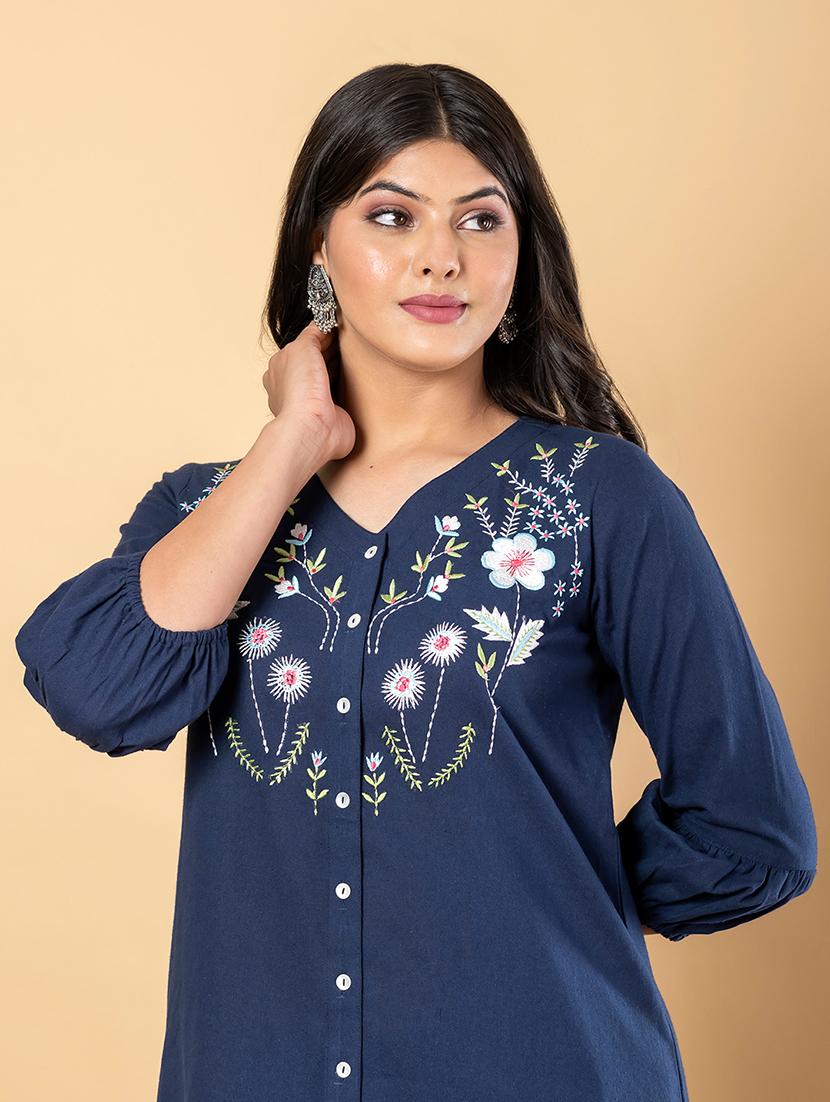 women three quarter sleeve ethnic co-ord set - 21962345 - Standard Image - 5