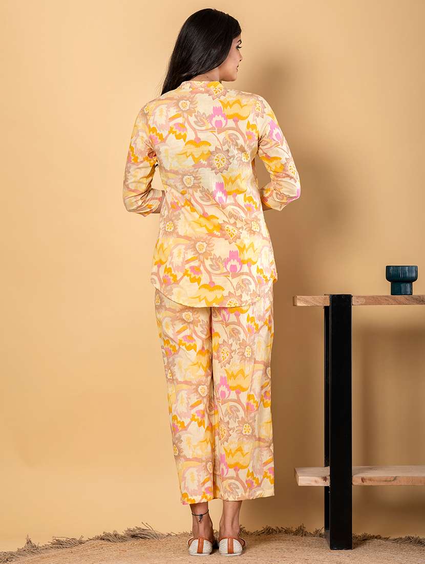 women three quarter sleeve ethnic co-ord set - 21962349 - Standard Image - 3