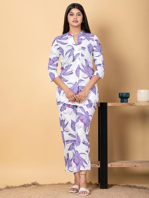 women three quarter sleeve ethnic co-ord set - 21962352 - Standard Image - 0