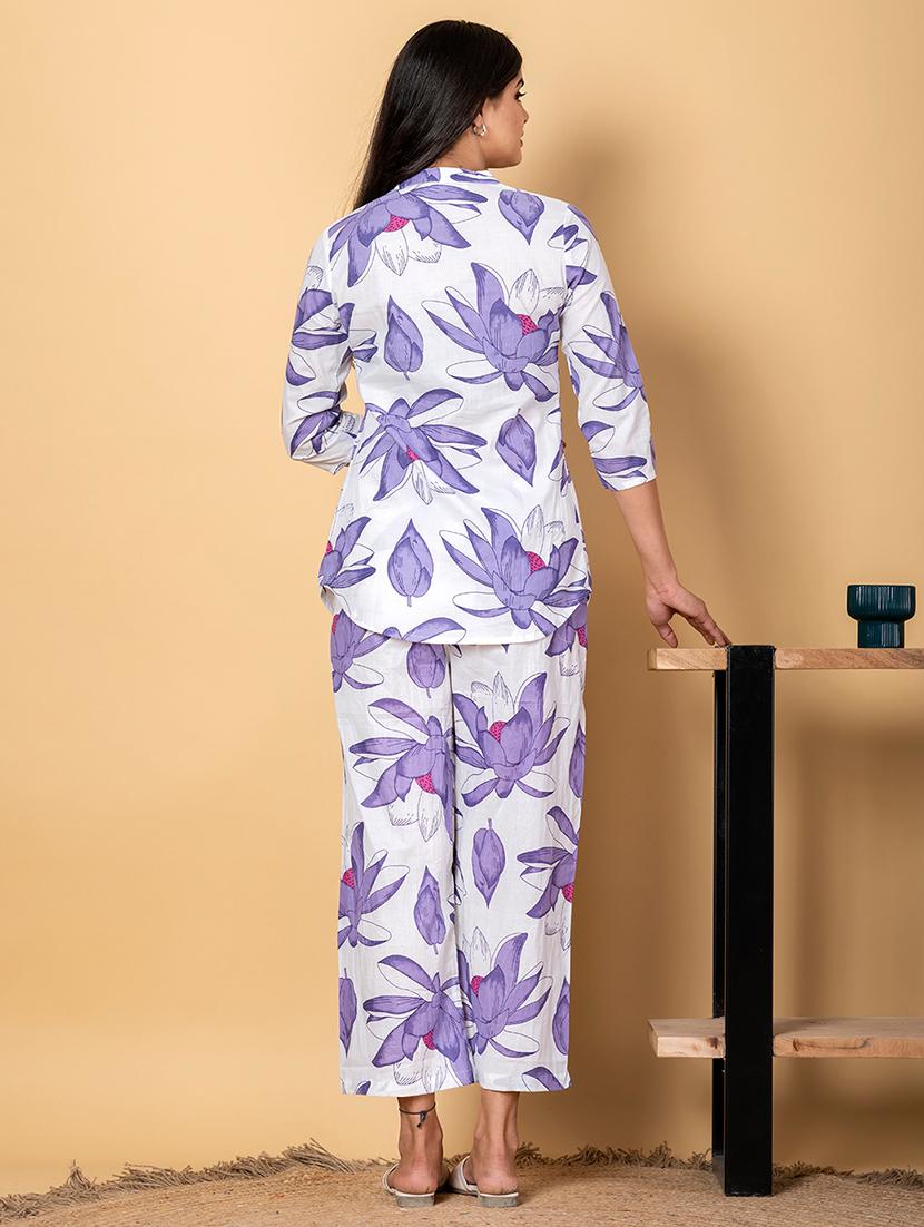 women three quarter sleeve ethnic co-ord set - 21962352 - Standard Image - 3