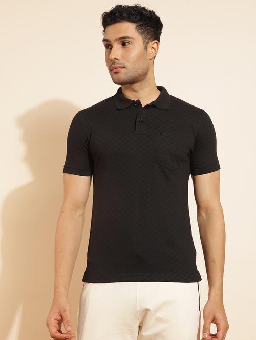 men solid short sleeve slim fit polo t-shirt - 21962367 - Standard Image - 0