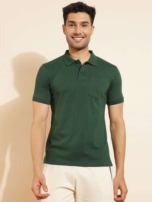 men solid short sleeve slim fit polo t-shirt