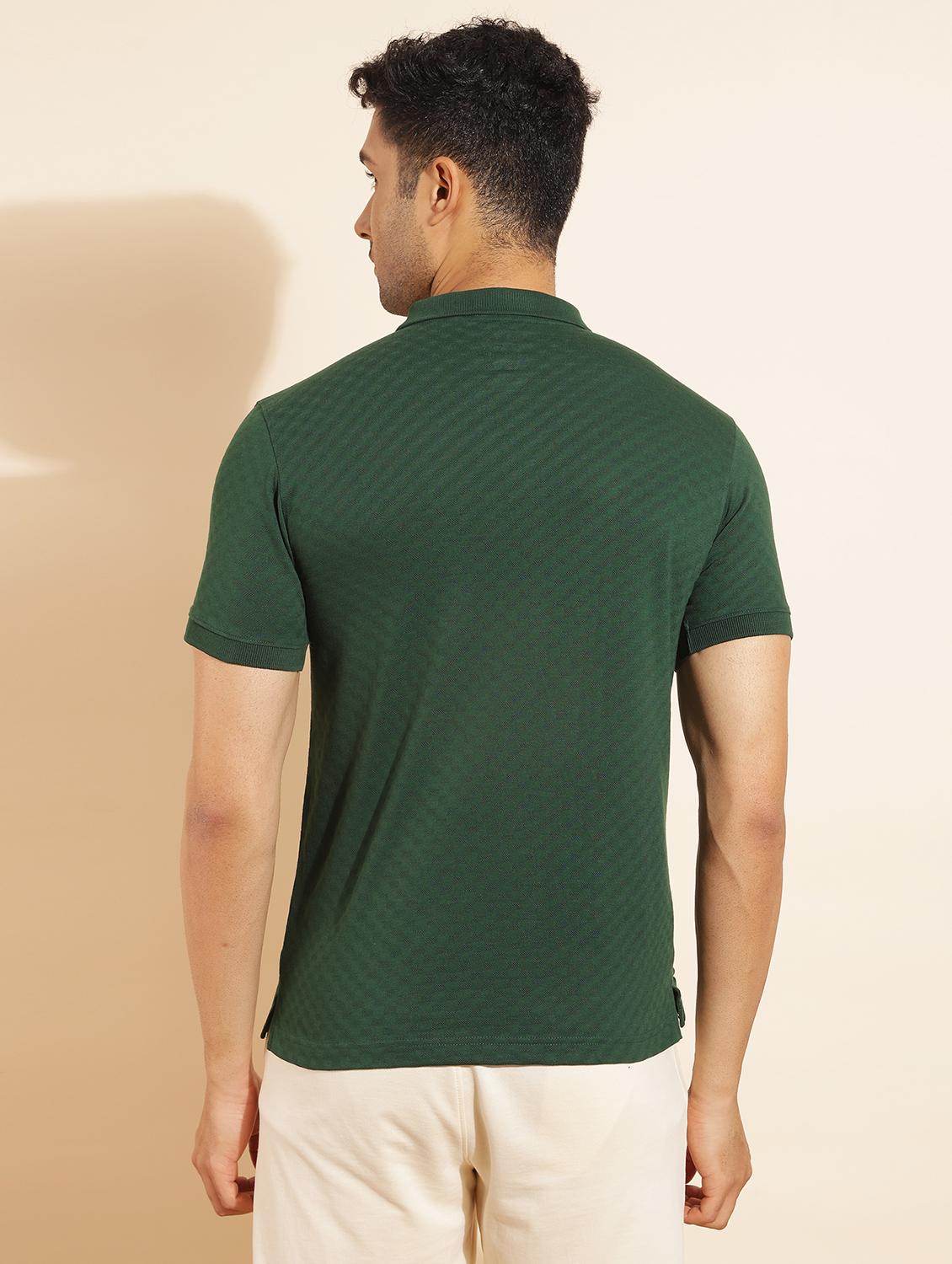 men solid short sleeve slim fit polo t-shirt - 21962368 - Standard Image - 3