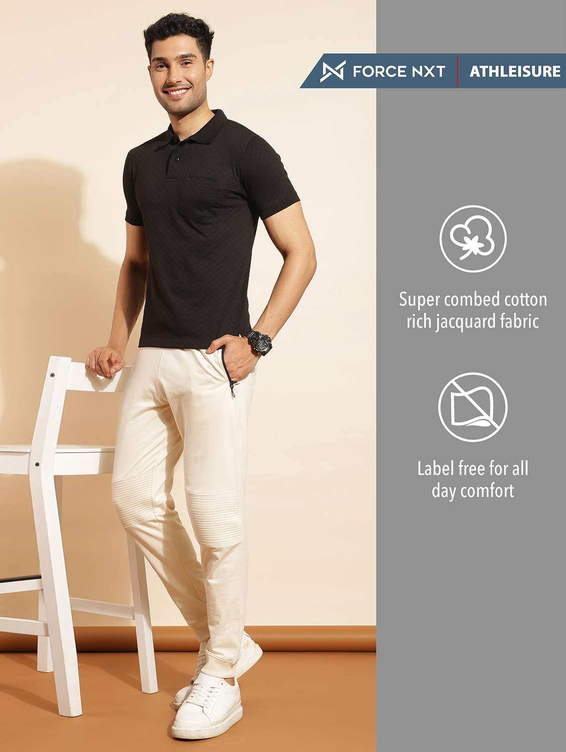 men pack of 2 solid short sleeve polo t-shirt - 21962373 -  Standard Image - 3