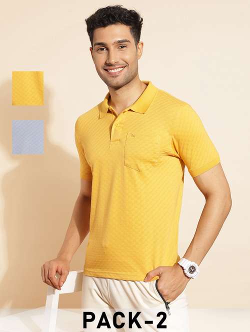 men pack of 2 solid short sleeve polo t-shirt - 21962378 -  Standard Image - 0