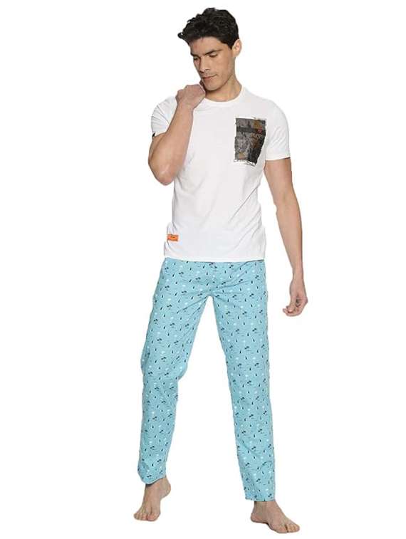 men printed mid rise loungewear pyjama - 21962387 -  Standard Image - 3