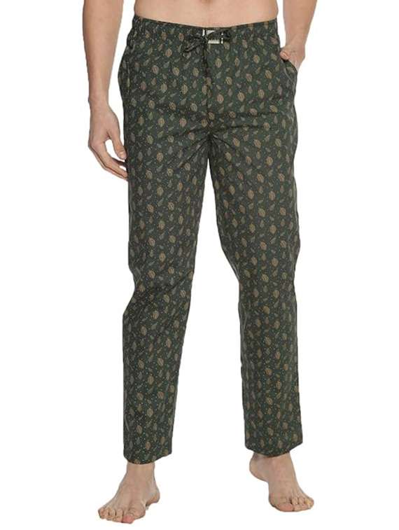 men printed mid rise loungewear pyjama