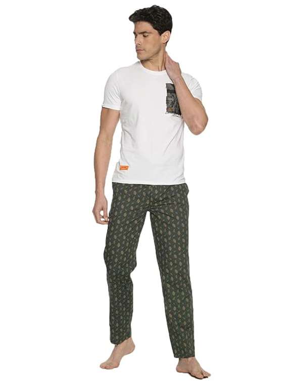 men printed mid rise loungewear pyjama - 21962388 -  Standard Image - 3
