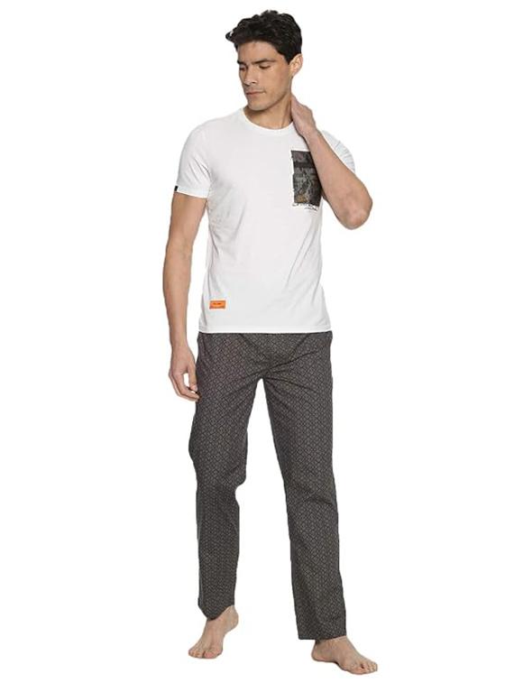 men printed mid rise loungewear pyjama - 21962389 - Standard Image - 3