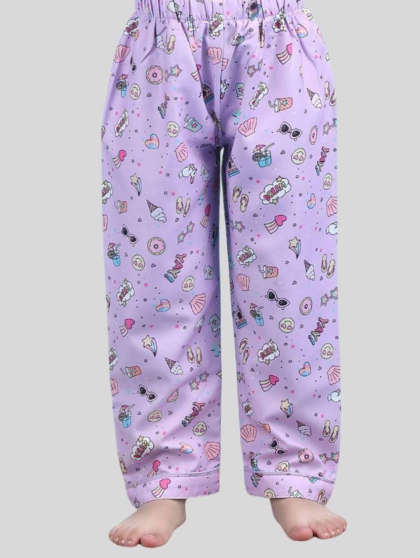 girls printed nightwear pyjama set - 21962403 -  Standard Image - 5