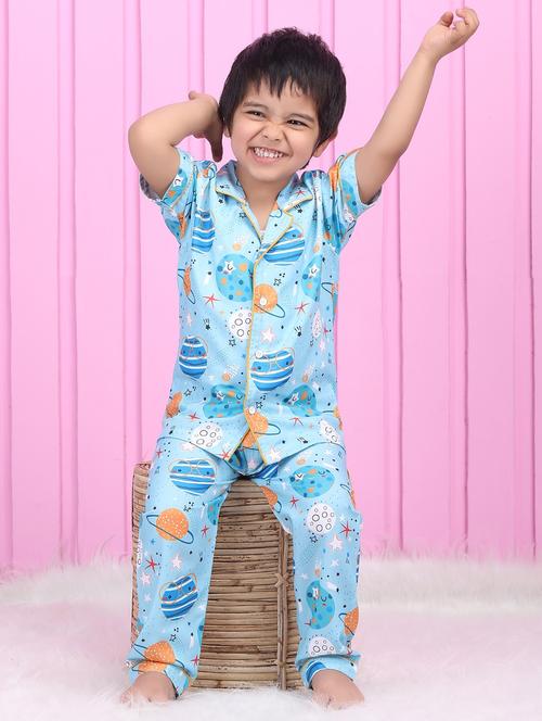 boys printed short sleeve nightwear pyjama set - 21962404 -  Standard Image - 0