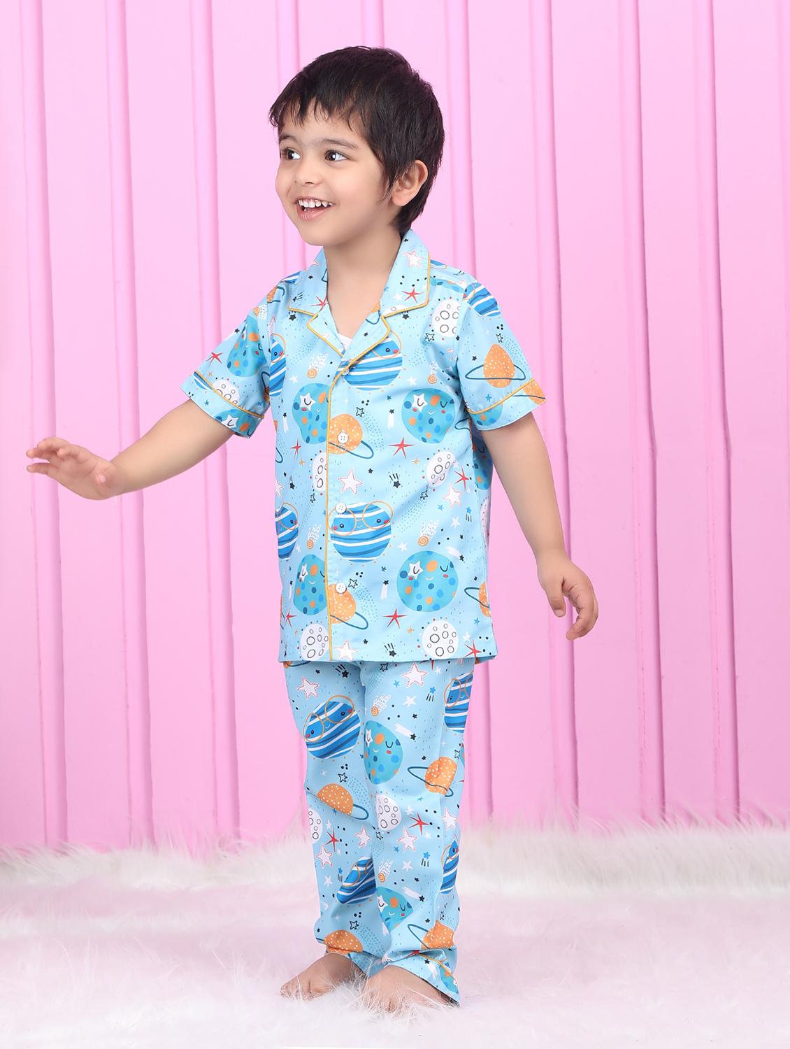 boys printed short sleeve nightwear pyjama set - 21962404 - Standard Image - 3