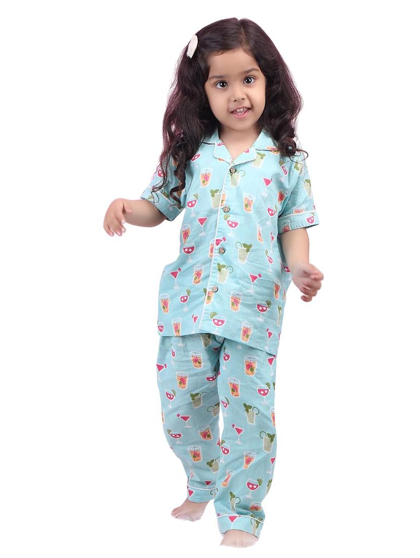 girls printed nightwear pyjama set - 21962405 - Standard Image - 3